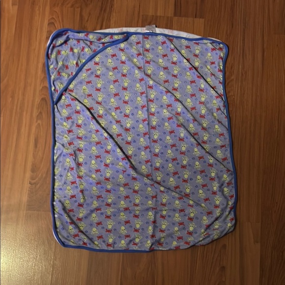 Blue and Red baby Bath towel  with hood  Quilted Texture - Picture 1 of 4
